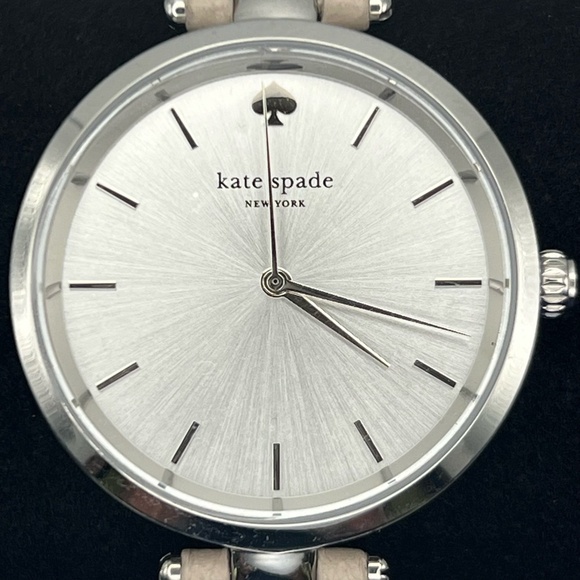 Kate Spade NWT Silver and Beige Ladies Watch Working - Picture 5 of 10